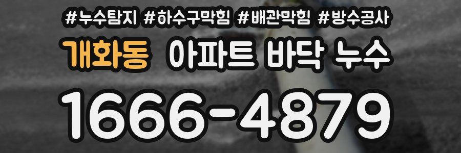 개화동 아파트 바닥 누수