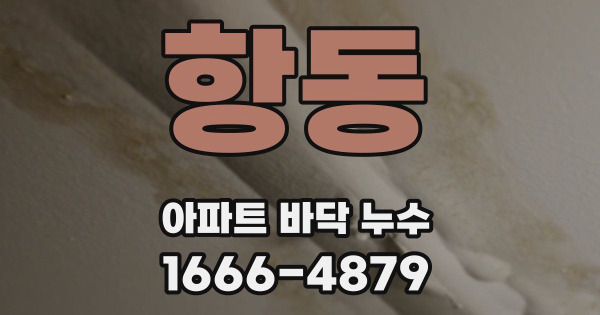 항동 아파트 바닥 누수