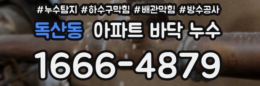 독산동 아파트 바닥 누수