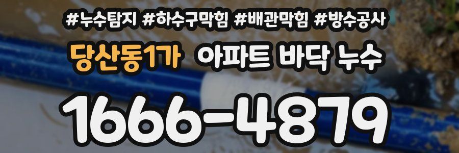 당산동1가 아파트 바닥 누수