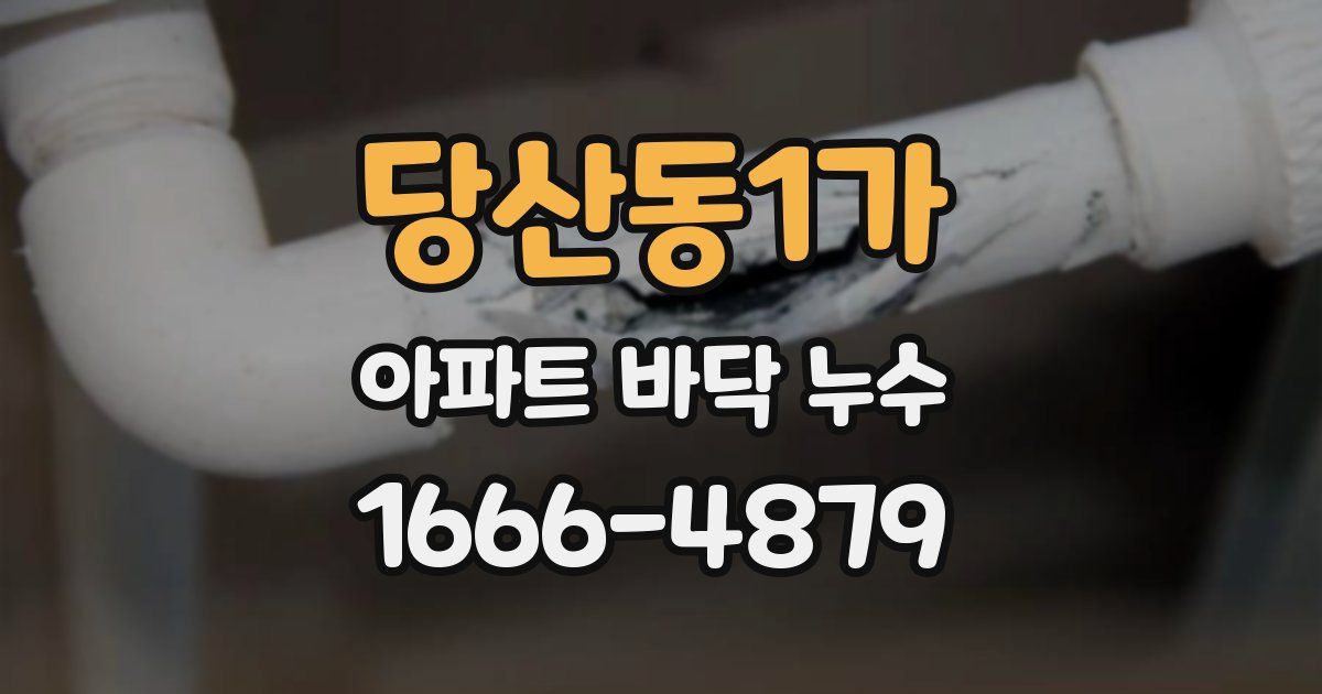 당산동1가 아파트 바닥 누수