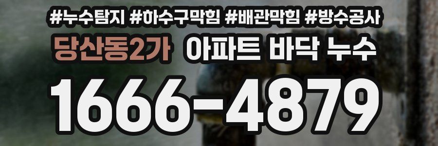 당산동2가 아파트 바닥 누수