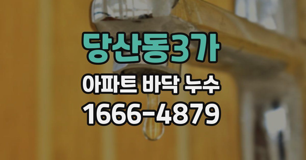 당산동3가 아파트 바닥 누수