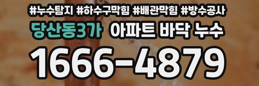 당산동3가 아파트 바닥 누수