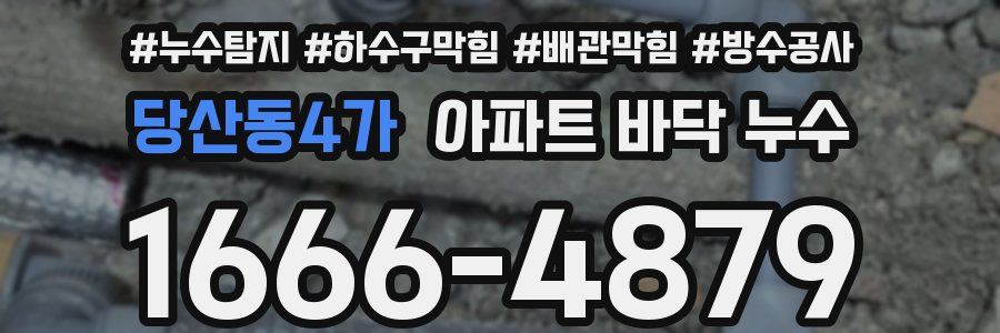 당산동4가 아파트 바닥 누수