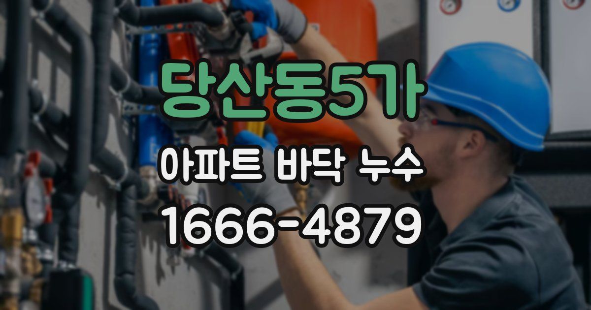 당산동5가 아파트 바닥 누수
