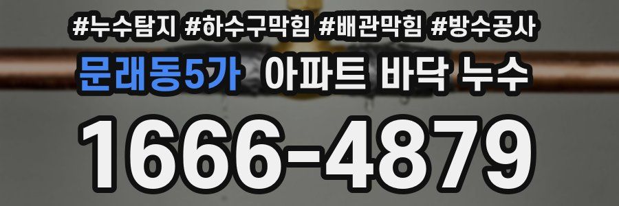 문래동5가 아파트 바닥 누수