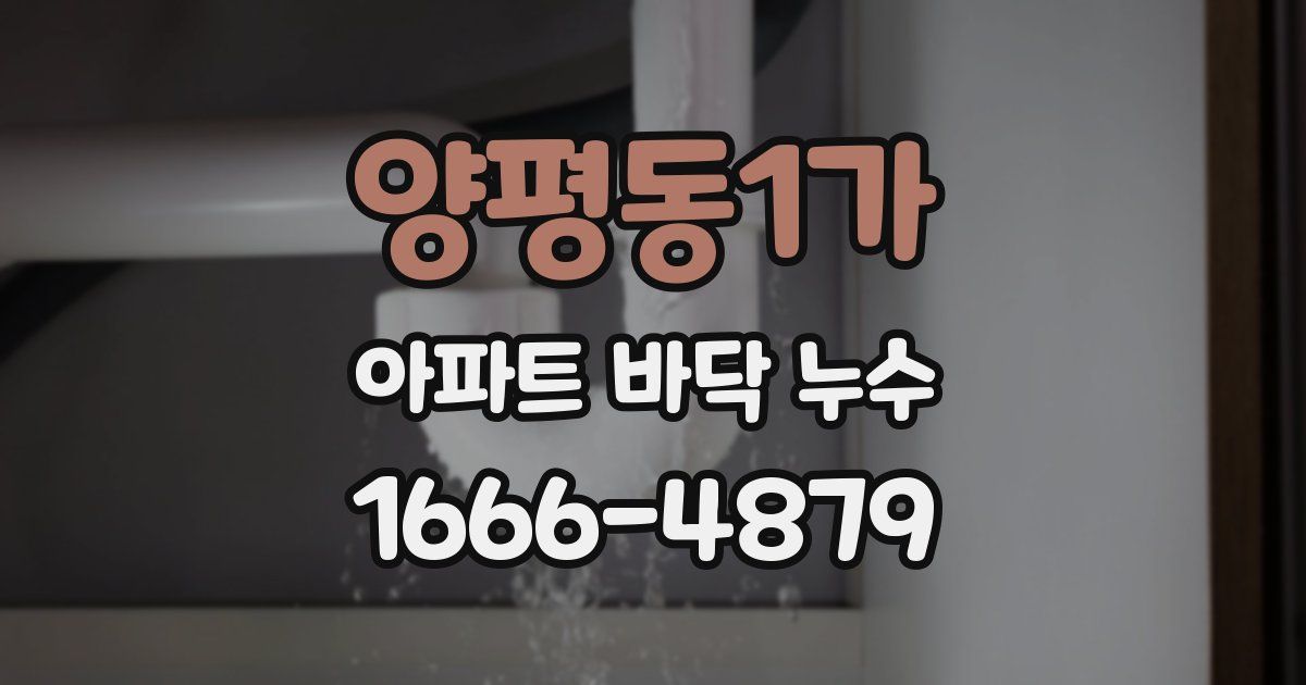 양평동1가 아파트 바닥 누수