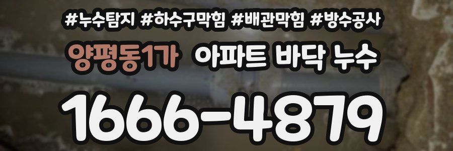 양평동1가 아파트 바닥 누수