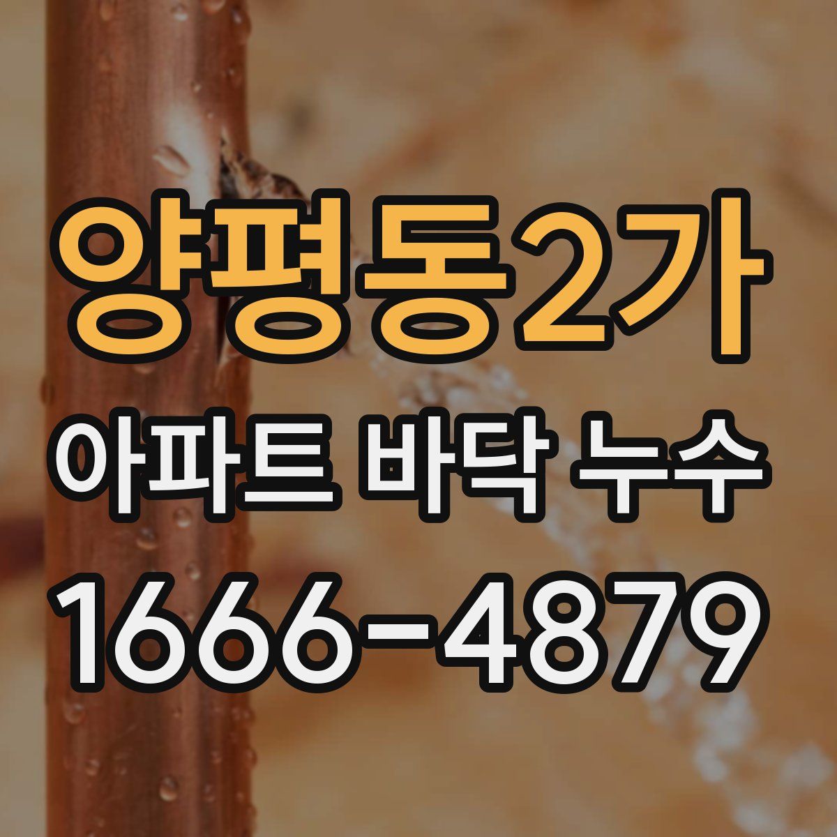 양평동2가 아파트 바닥 누수