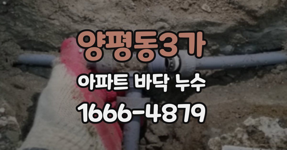 양평동3가 아파트 바닥 누수