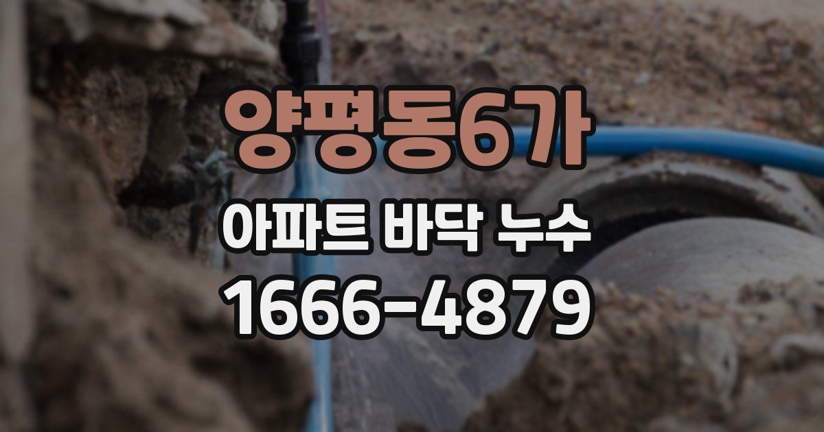 양평동6가 아파트 바닥 누수