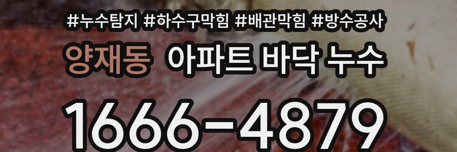 양재동 아파트 바닥 누수
