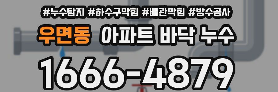 우면동 아파트 바닥 누수