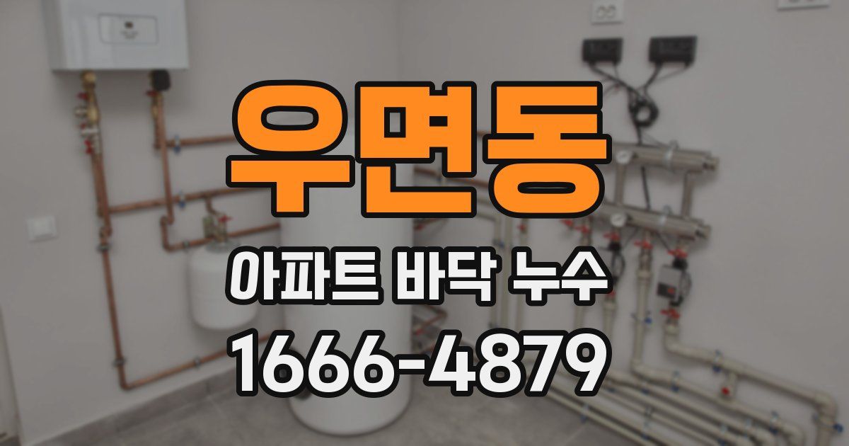 우면동 아파트 바닥 누수