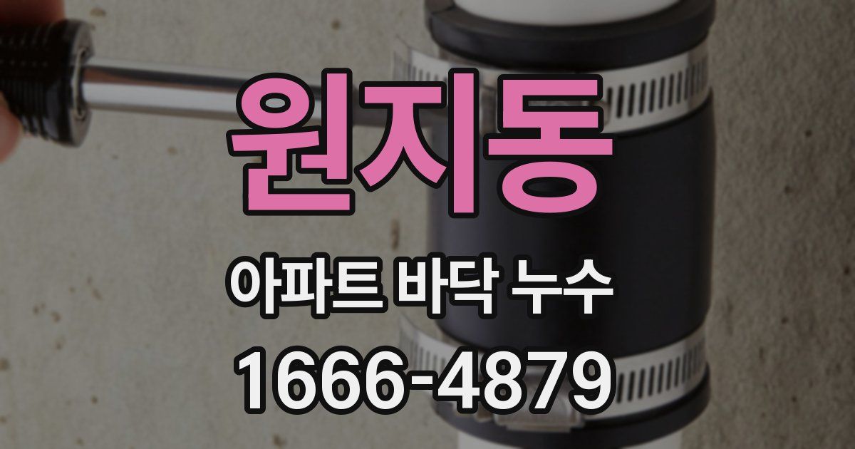 원지동 아파트 바닥 누수