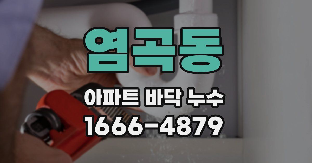 염곡동 아파트 바닥 누수