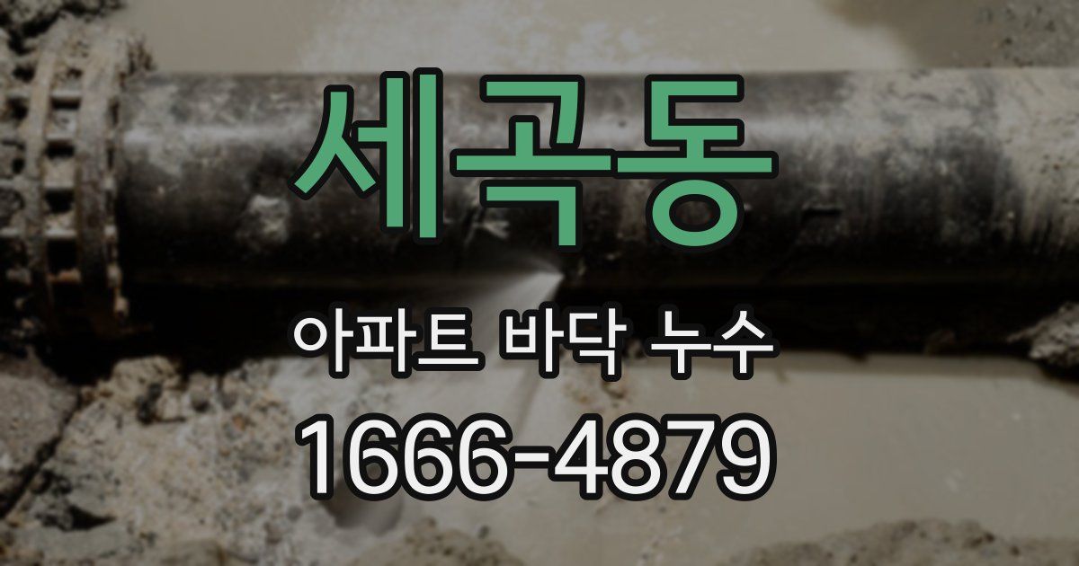 세곡동 아파트 바닥 누수