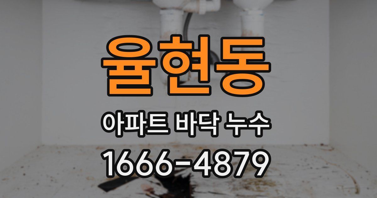 율현동 아파트 바닥 누수