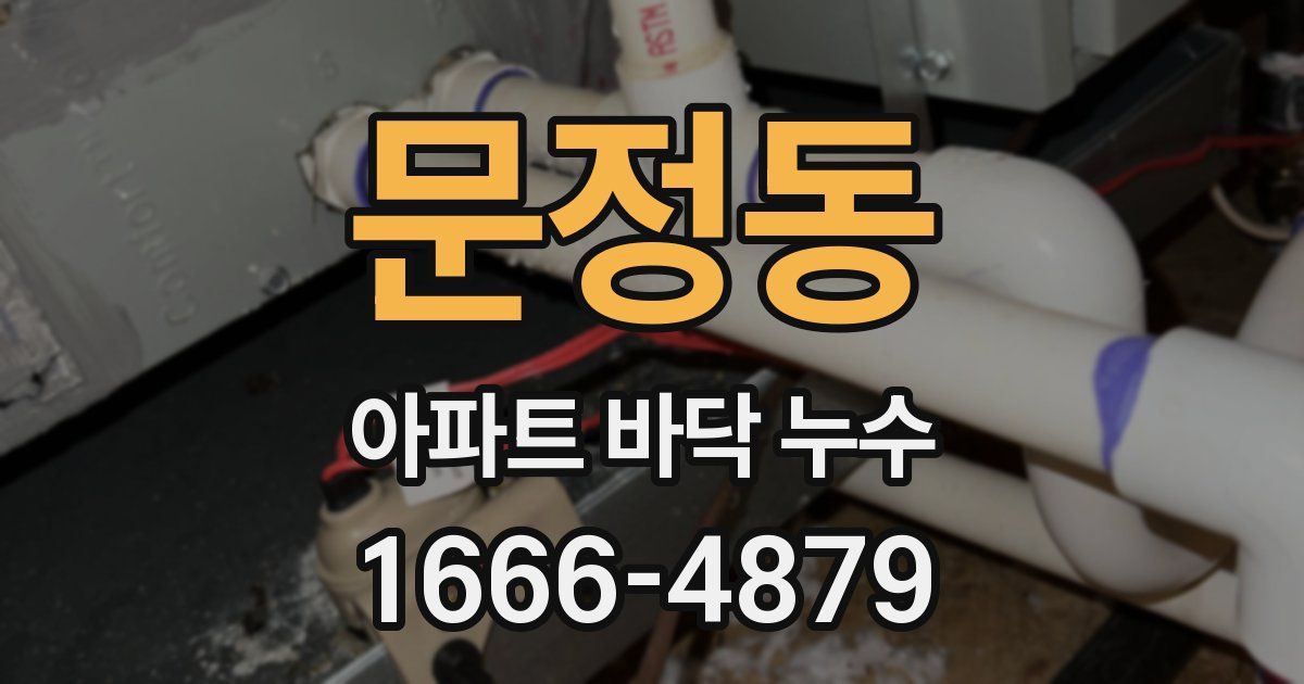 문정동 아파트 바닥 누수