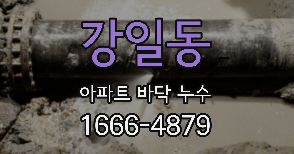 강일동 아파트 바닥 누수