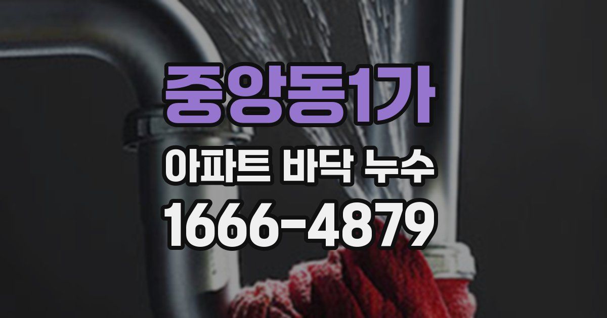 중앙동1가 아파트 바닥 누수