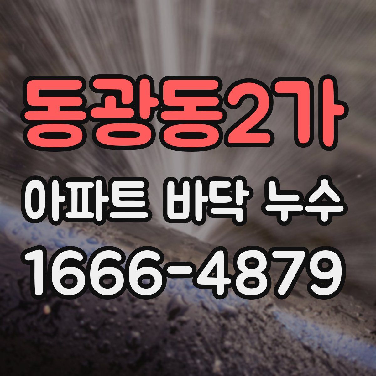 동광동2가 아파트 바닥 누수