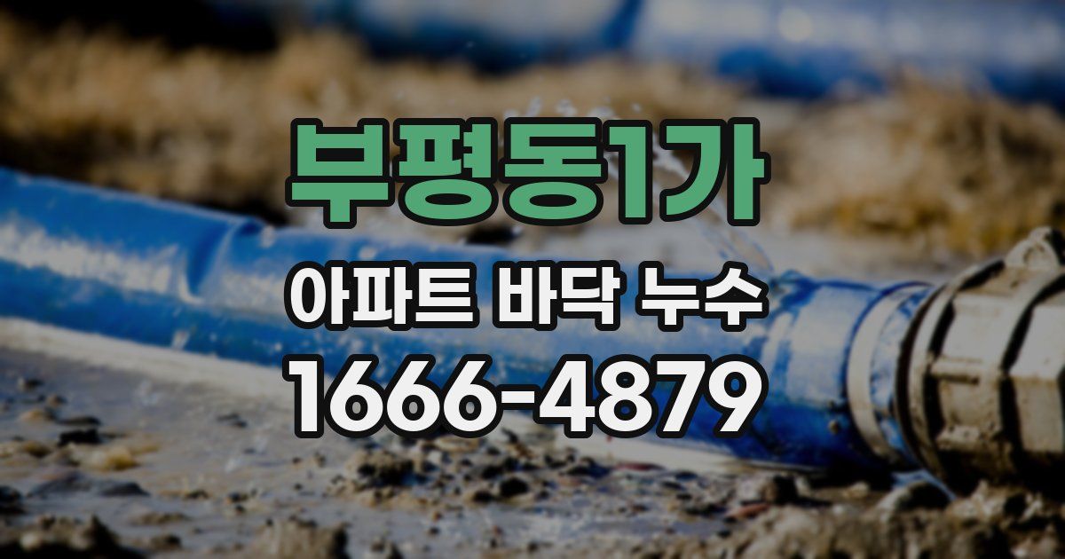 부평동1가 아파트 바닥 누수