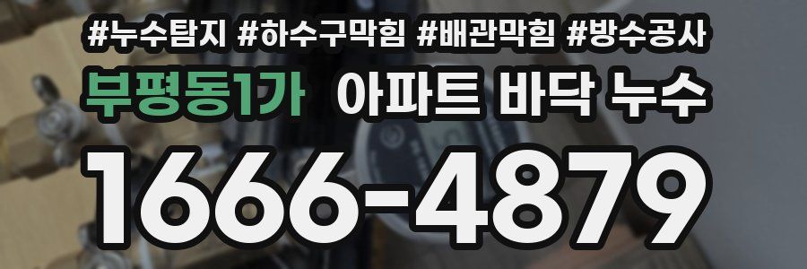 부평동1가 아파트 바닥 누수