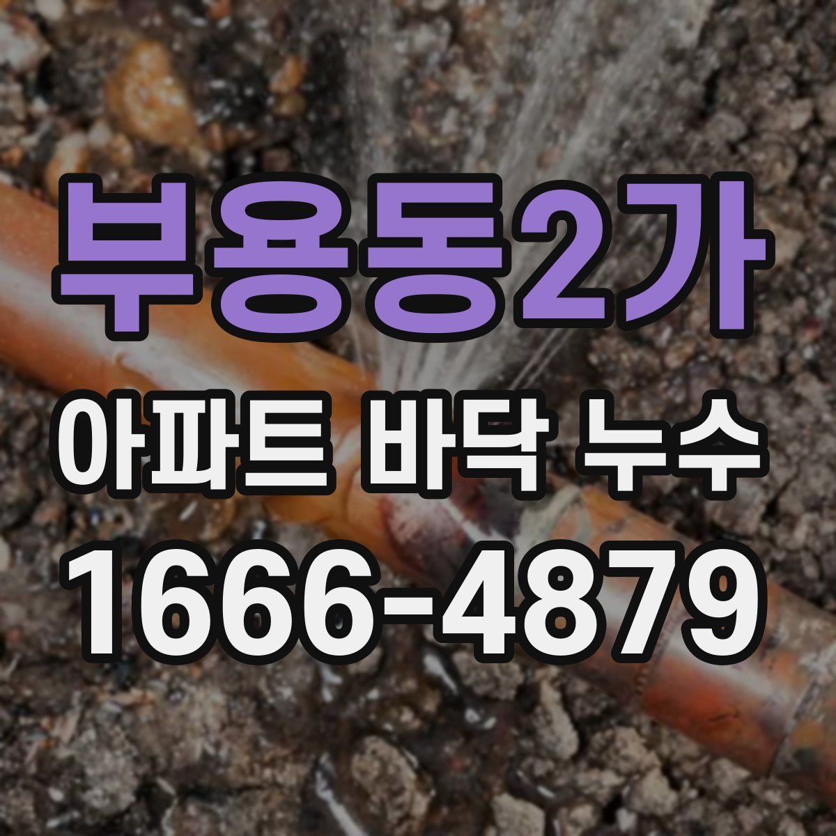 부용동2가 아파트 바닥 누수