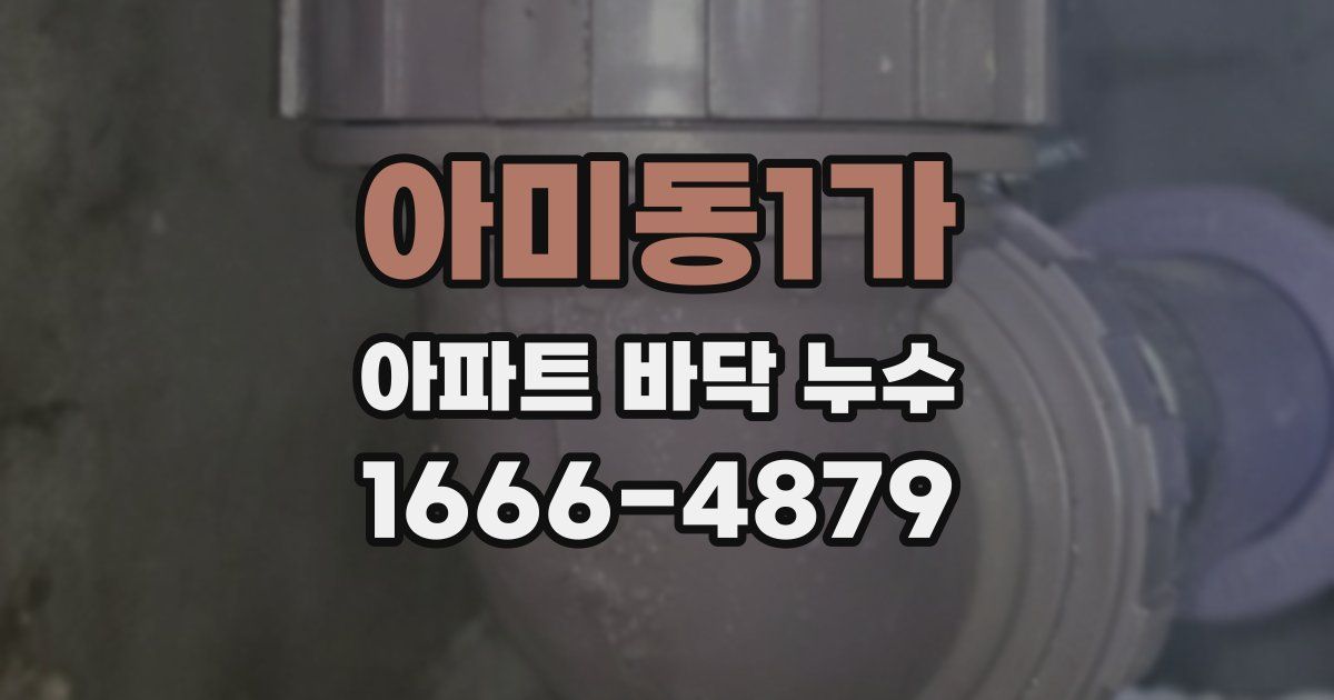아미동1가 아파트 바닥 누수
