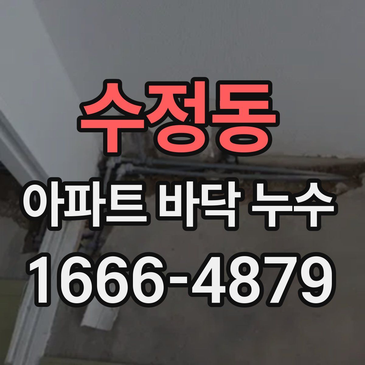 수정동 아파트 바닥 누수