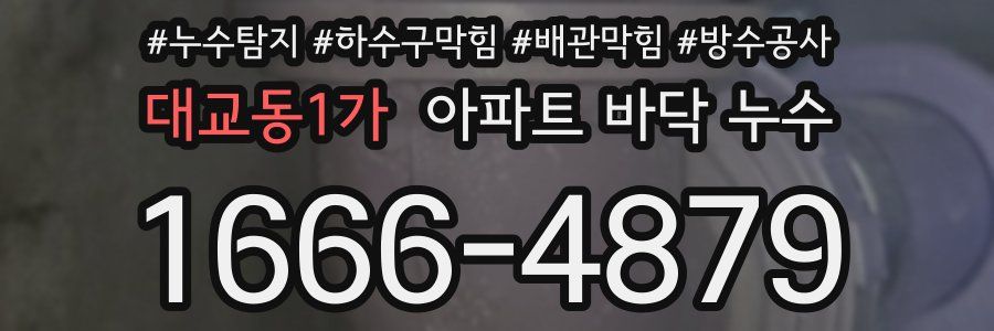 대교동1가 아파트 바닥 누수