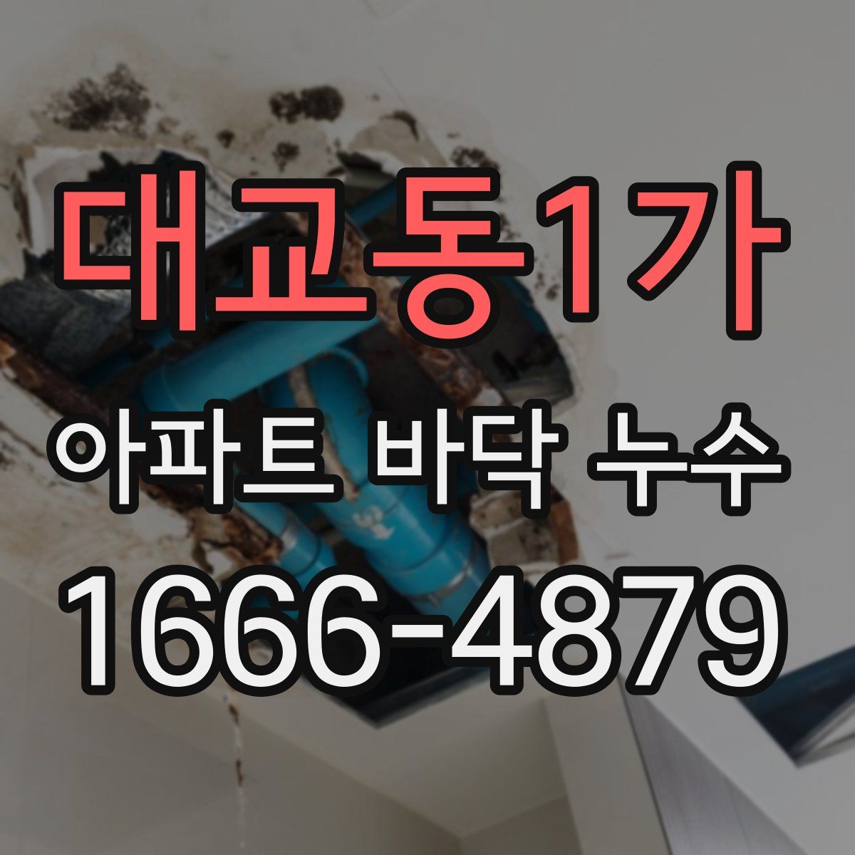 대교동1가 아파트 바닥 누수