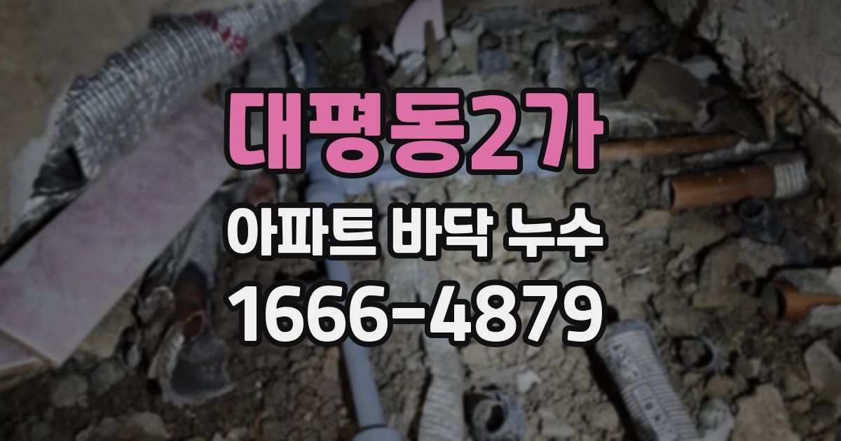 대평동2가 아파트 바닥 누수