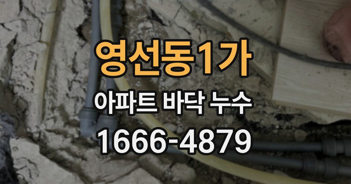 영선동1가 아파트 바닥 누수