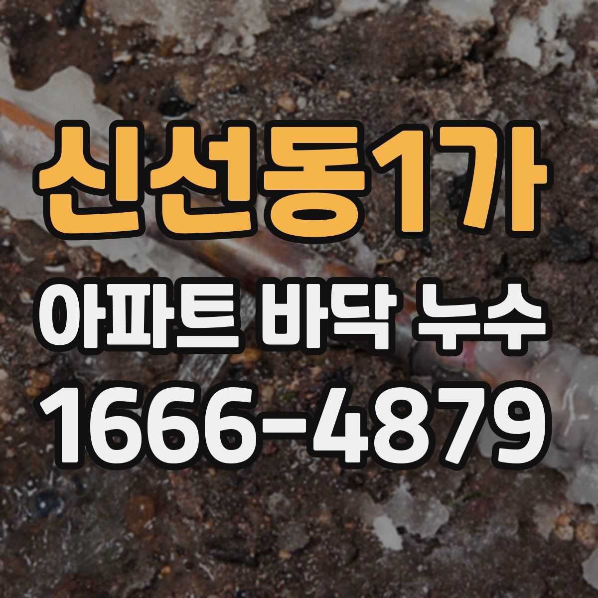 신선동1가 아파트 바닥 누수