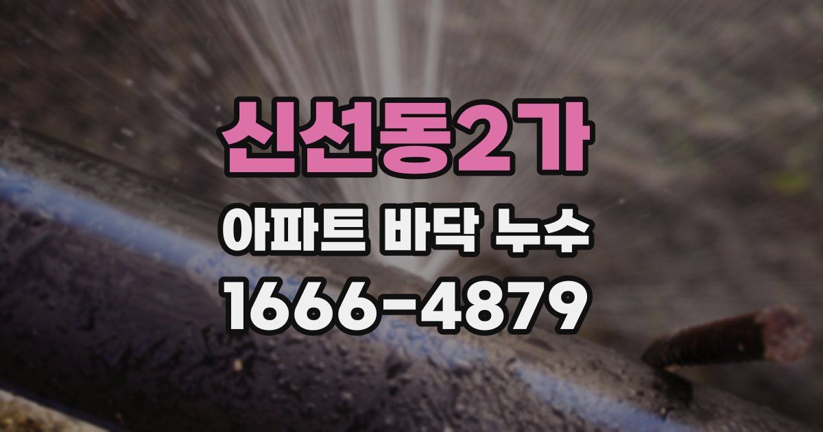 신선동2가 아파트 바닥 누수