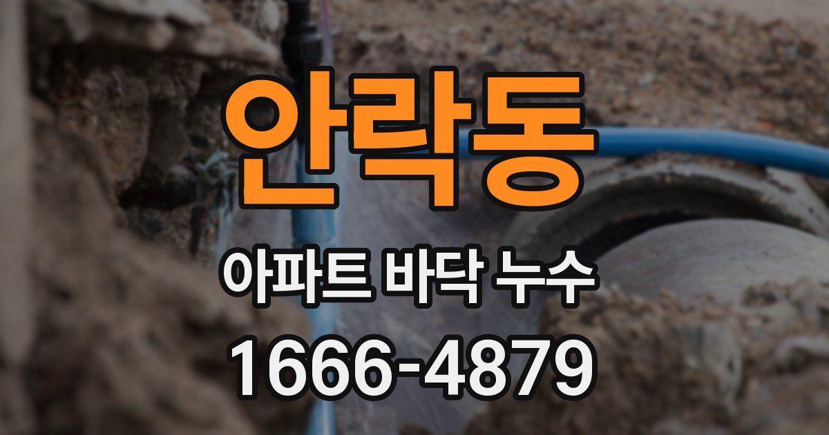 안락동 아파트 바닥 누수
