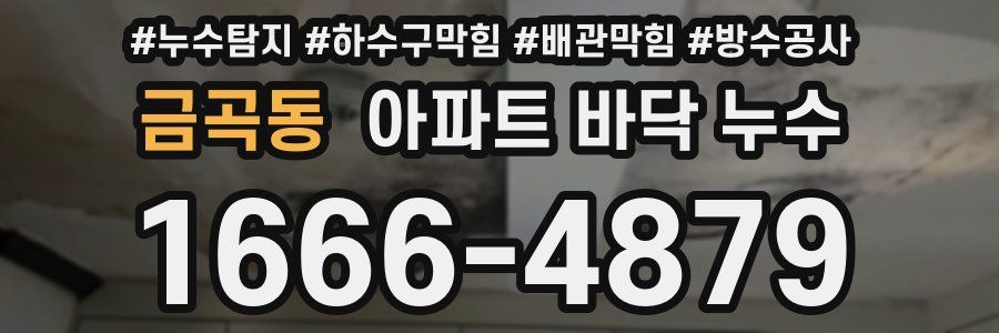 금곡동 아파트 바닥 누수