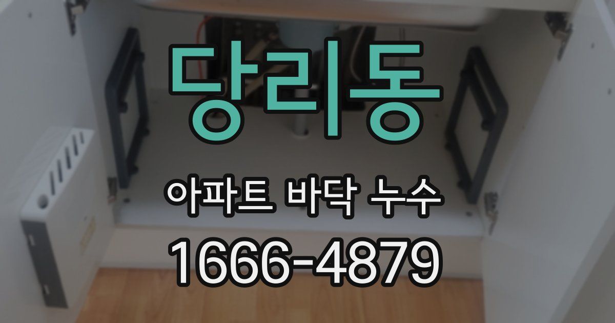 당리동 아파트 바닥 누수