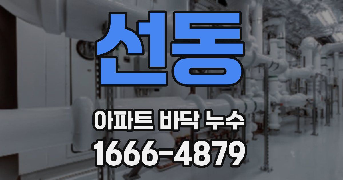 선동 아파트 바닥 누수