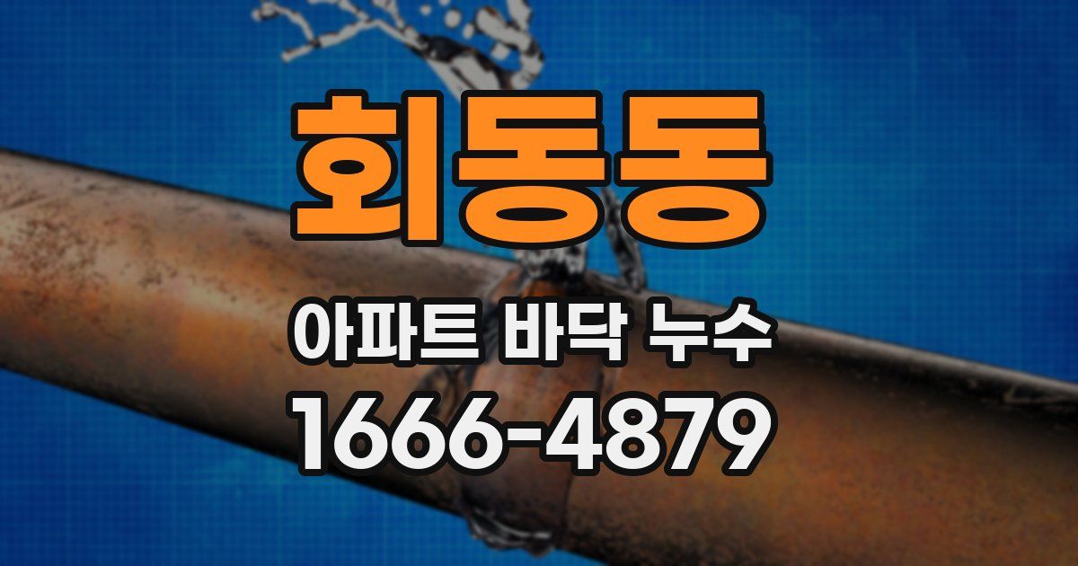 회동동 아파트 바닥 누수