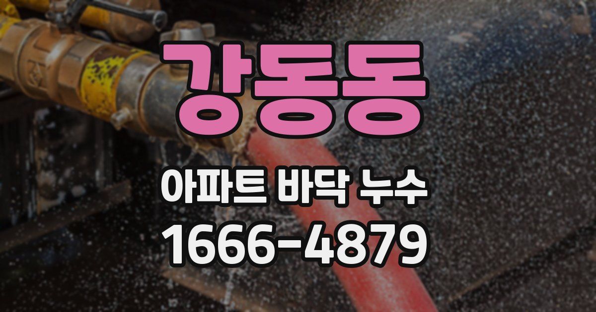 강동동 아파트 바닥 누수