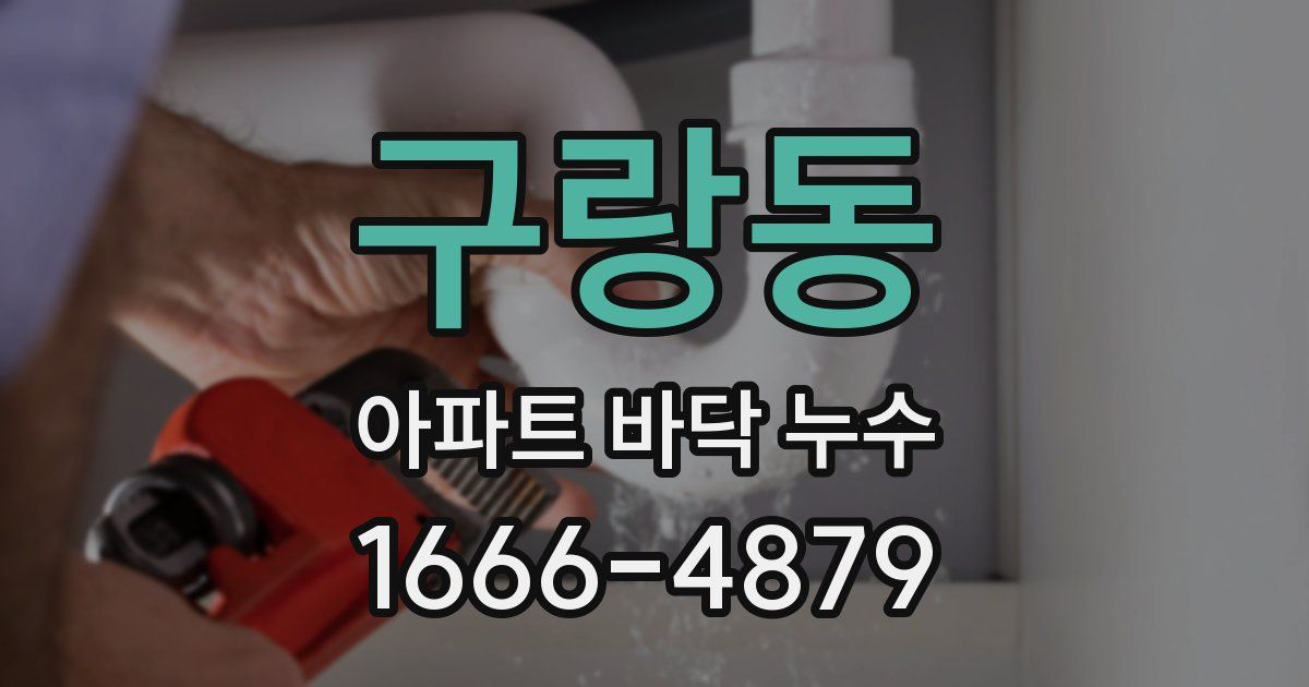 구랑동 아파트 바닥 누수