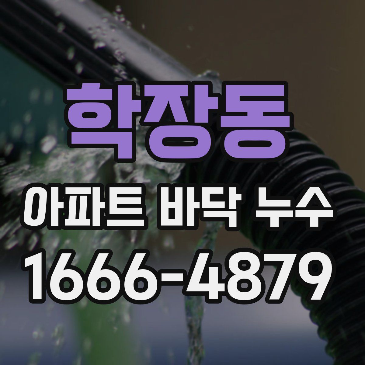 학장동 아파트 바닥 누수