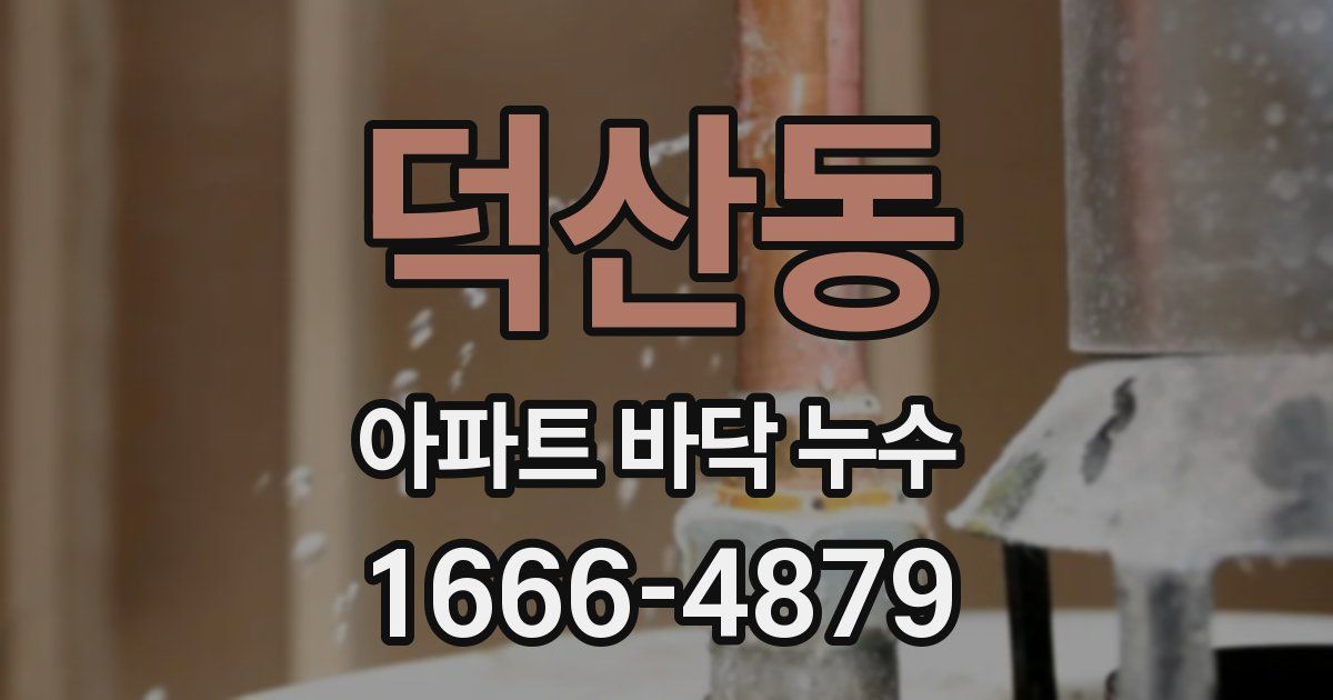 덕산동 아파트 바닥 누수