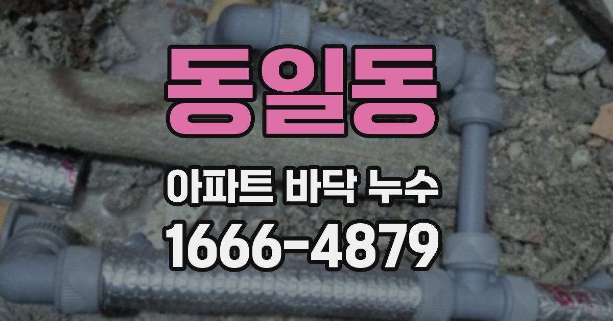 동일동 아파트 바닥 누수