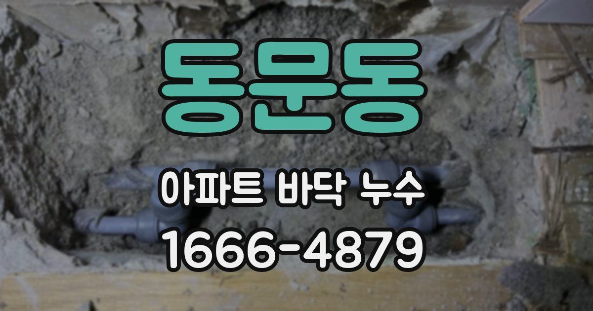 동문동 아파트 바닥 누수