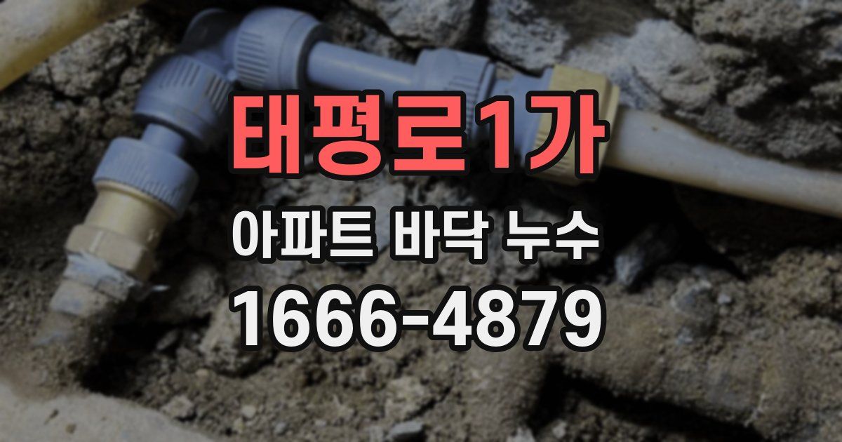 태평로1가 아파트 바닥 누수